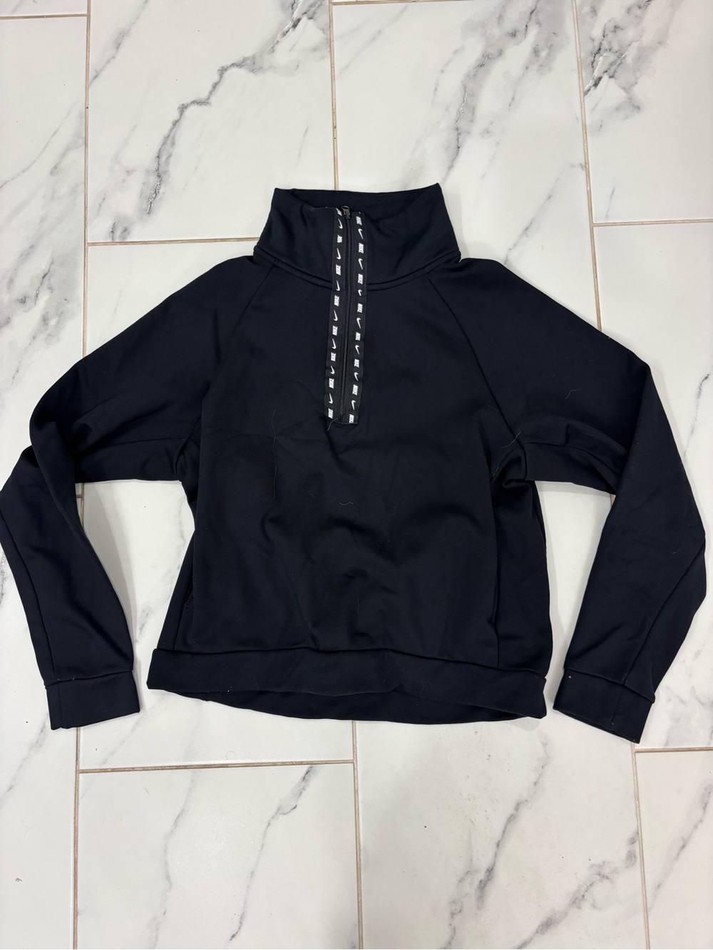 Black Women's Nike Quarter-Zip Pullover Top